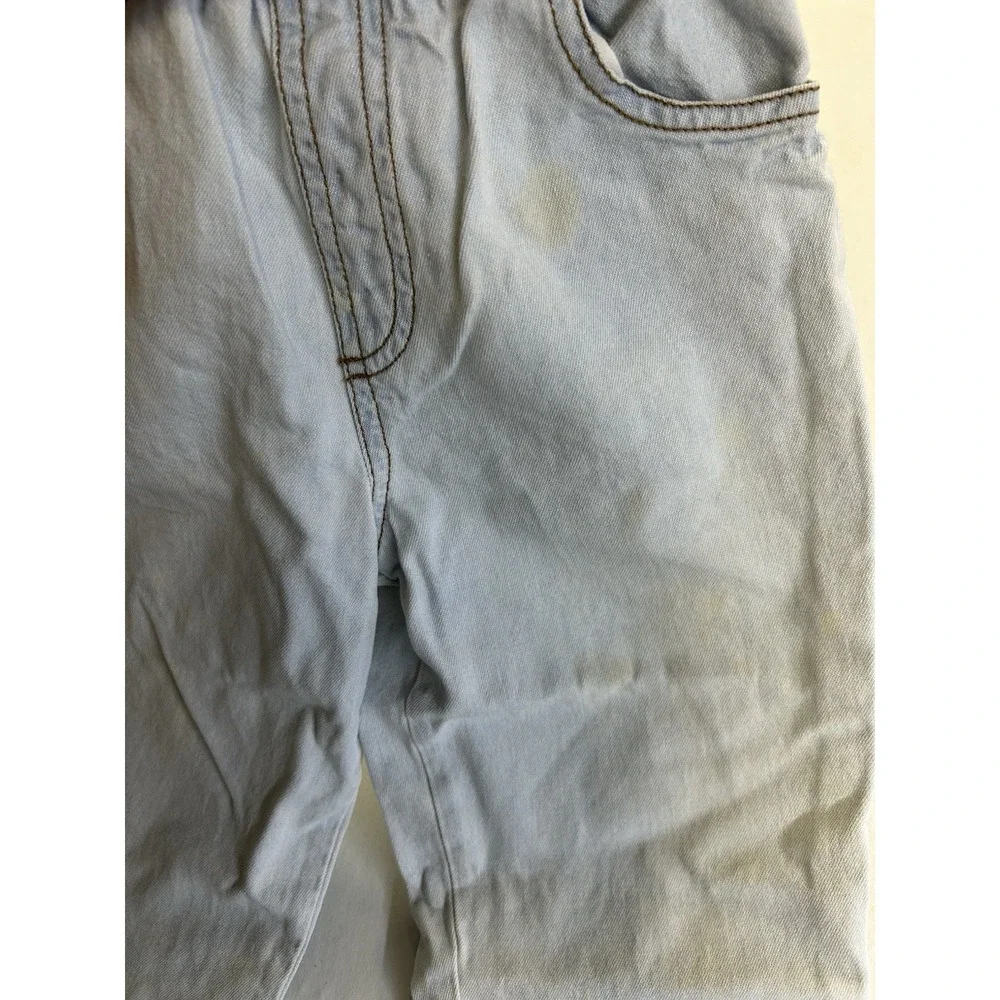 Vintage Basic Editions 3T Light Wash Pull On Jeans Toddler Elastic Waist 90s Y2K